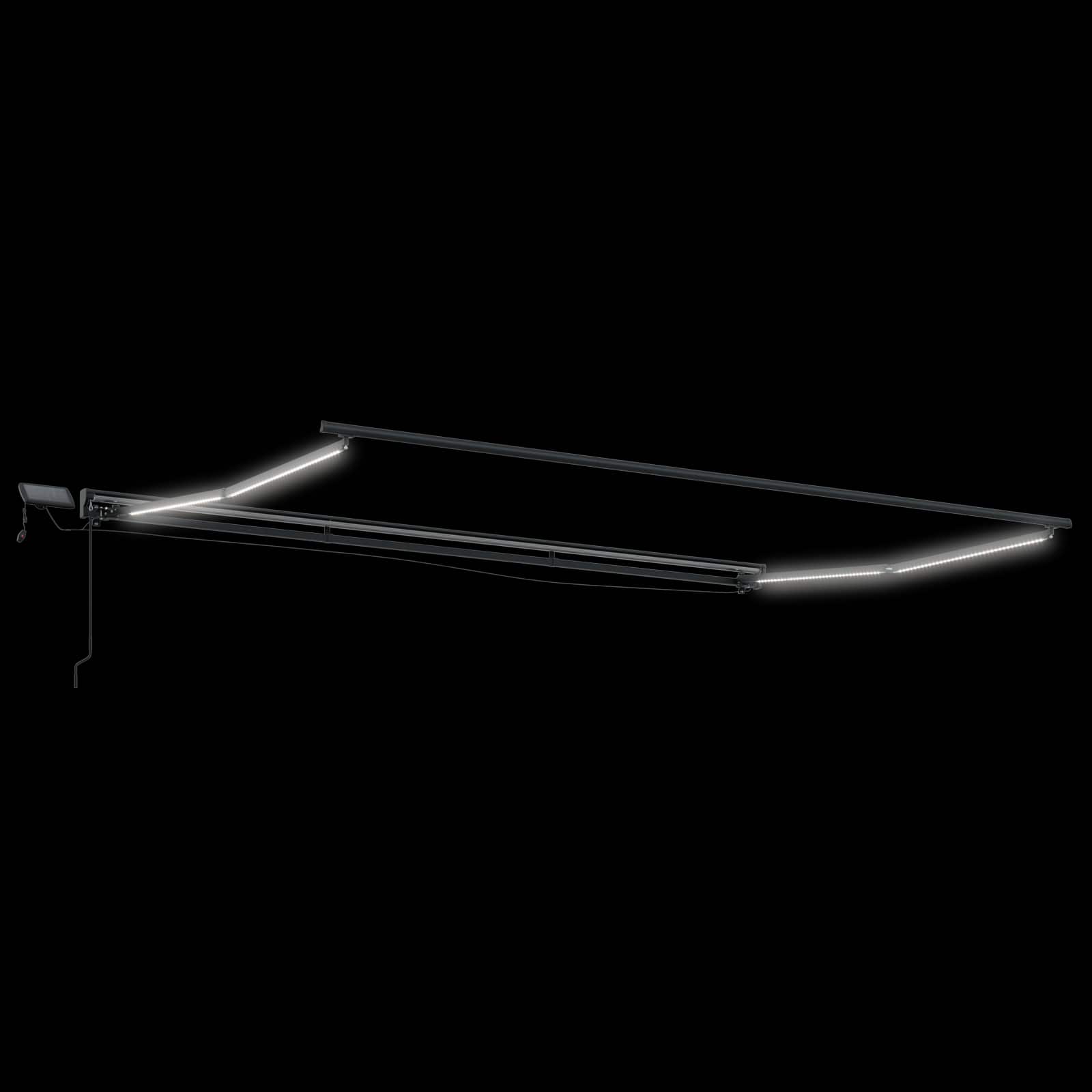 Manuel Markise-ramme Med Led-lys 4 × 3 M - Billede 6