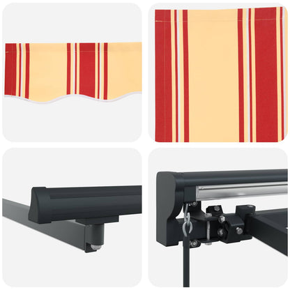 Manuel Markise-ramme Med Led-lys 4 × 3 M - Billede 7