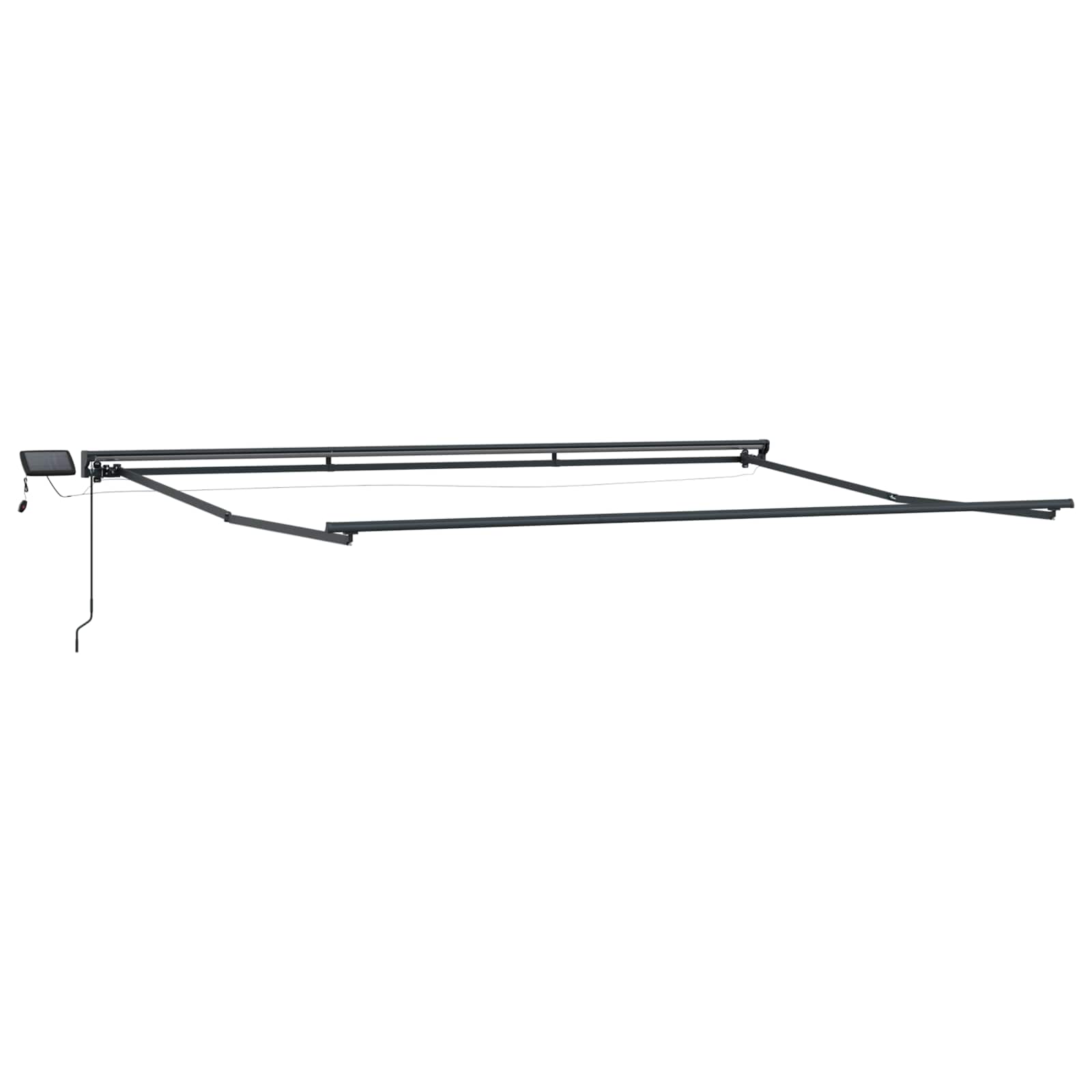 Manuel Markise-ramme Med Led-lys Bordeaux 4,5 × 3 M - Billede 2
