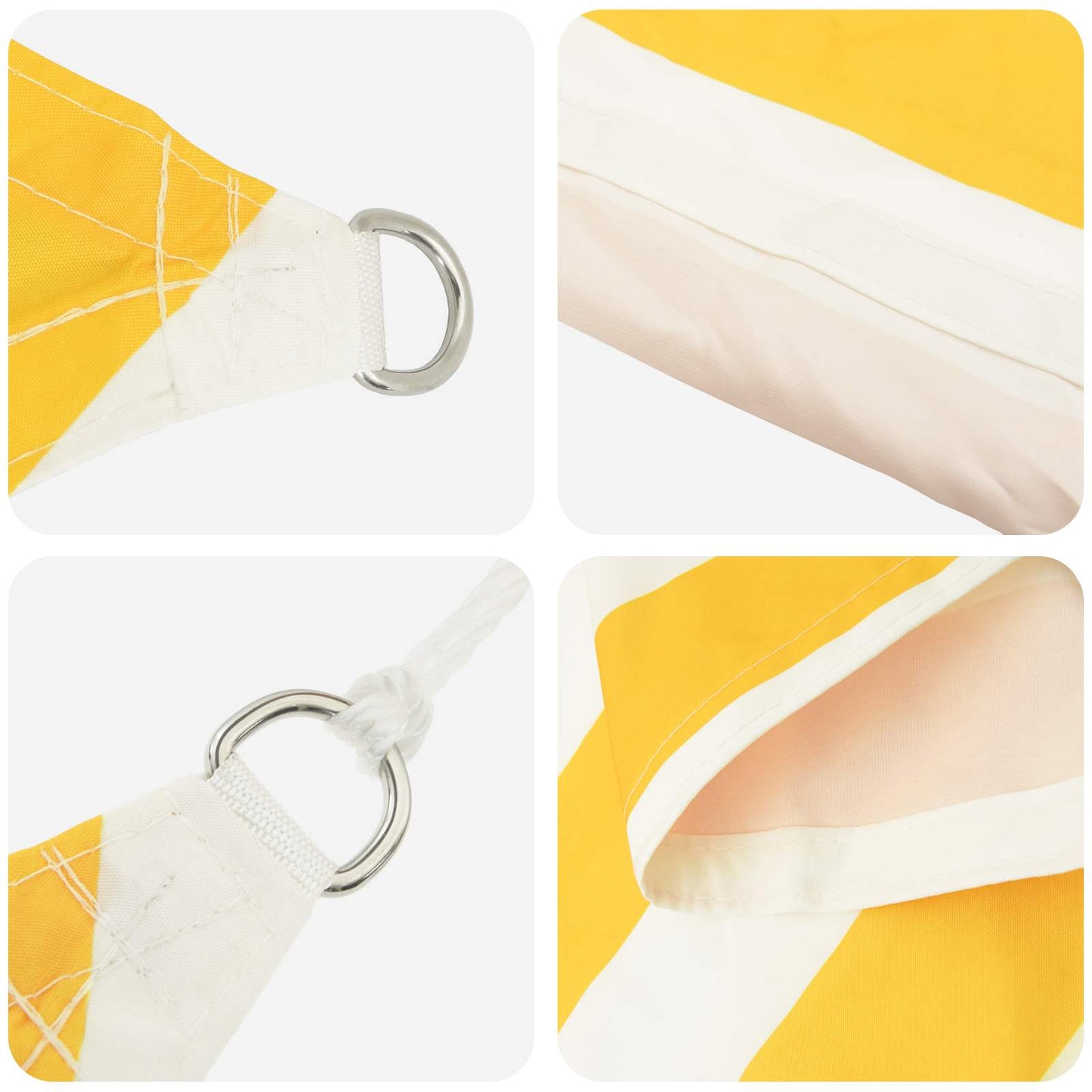 Solskygge Sejl Og Hvid 3 X 4 X 5 M 100% Polyester Oxford - Billede 4