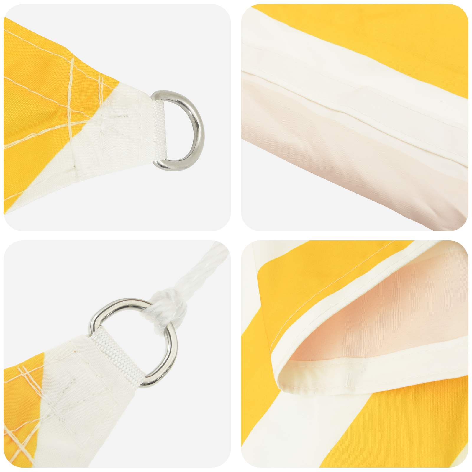 Solskygge Sejl Og Hvid 3 X 4 X 5 M 100% Polyester Oxford - Billede 4