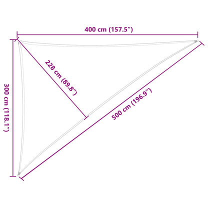 Solskygge Sejl Og Hvid 3 X 4 X 5 M 100% Polyester Oxford - Billede 10