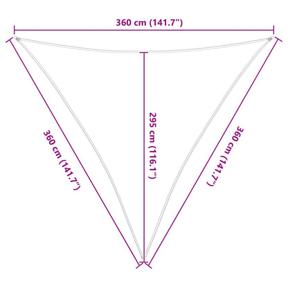 Solskygge Sejl Lys Grå Og Hvid 3,6 X 3,6 X 3,6 M - Billede 10