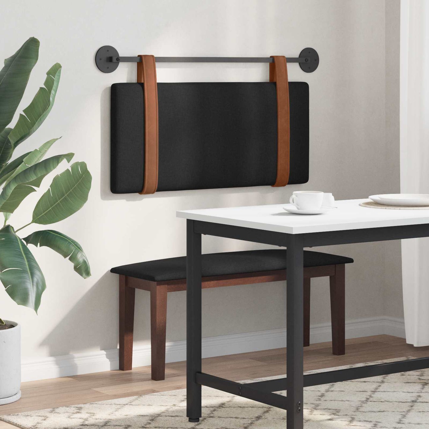 Hængende Hovedgavl Vægmonteret 90 X 55 X 5 Cm Antik Pu - Billede 4