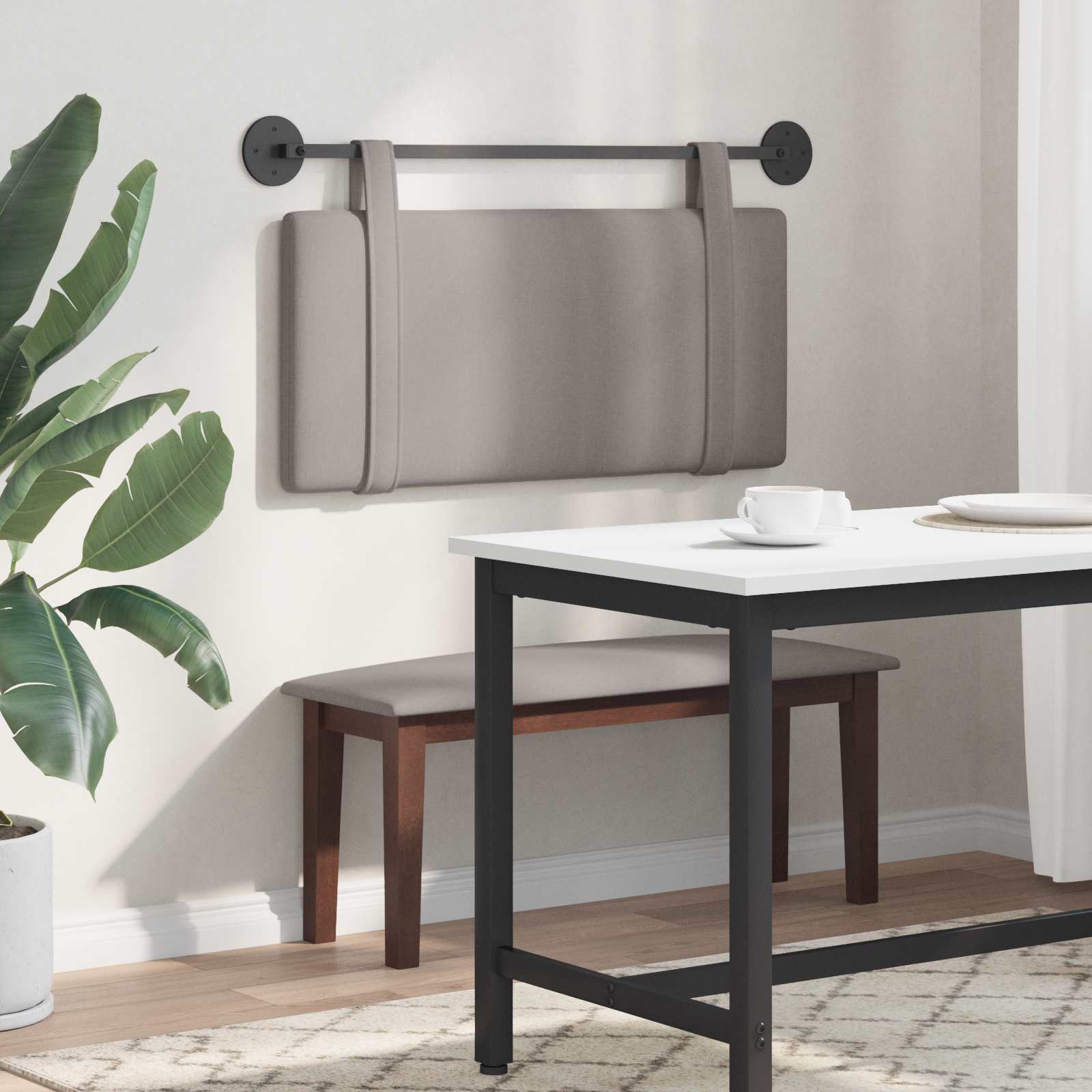 Hængende Hovedgavl Vægmonteret 100 X 55 X 5 Cm Stof - Billede 4