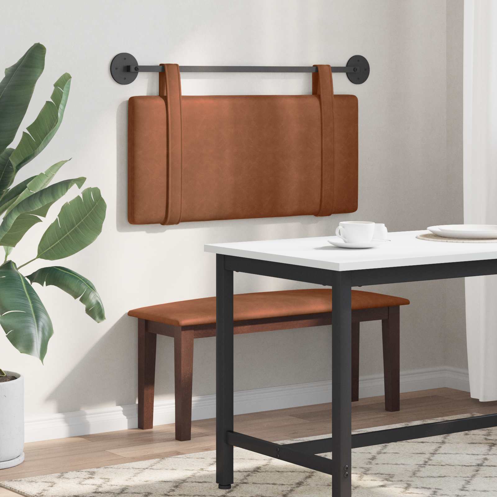 Hængende Hovedgavl Vægmonteret 100 X 55 X 5 Cm Antik Pu - Billede 4