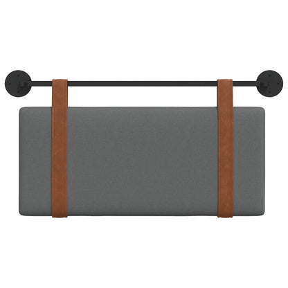 Hængende Hovedgavl Ensfarvet Mørkegrå 100 X 55 X 5 Cm Antik Pu - Billede 5