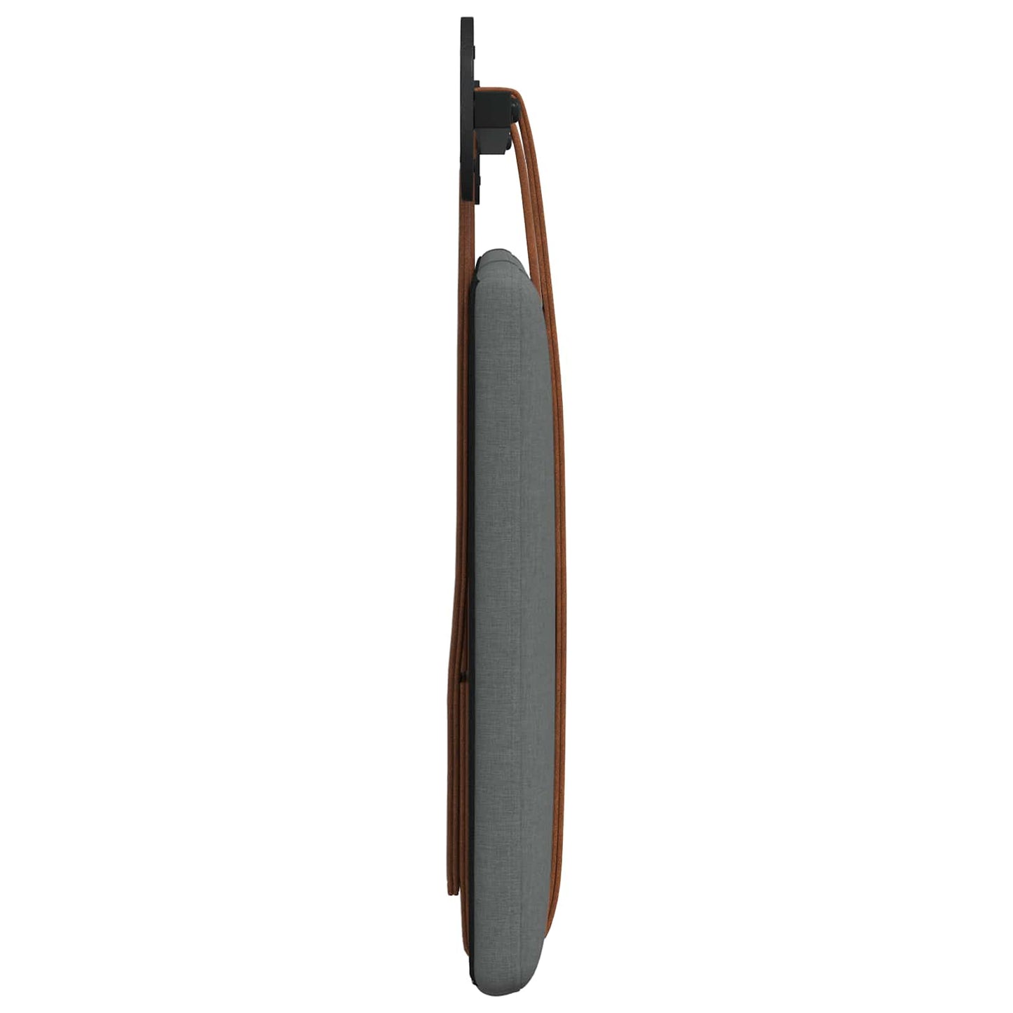 Hængende Hovedgavl Ensfarvet Mørkegrå 100 X 55 X 5 Cm Antik Pu - Billede 6