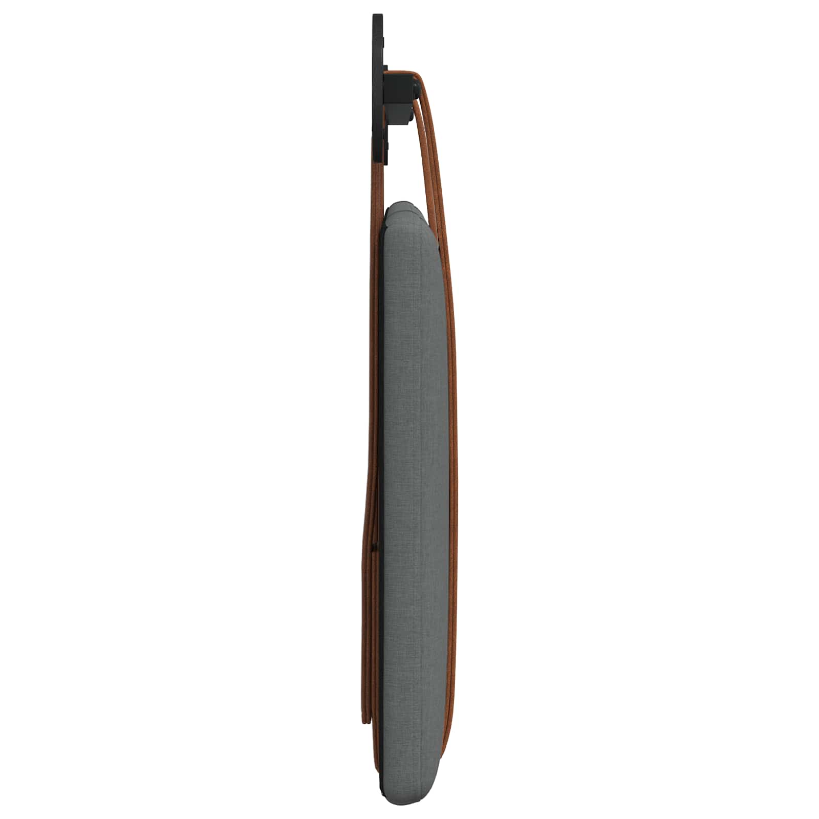 Hængende Hovedgavl Ensfarvet Mørkegrå 100 X 55 X 5 Cm Antik Pu - Billede 6