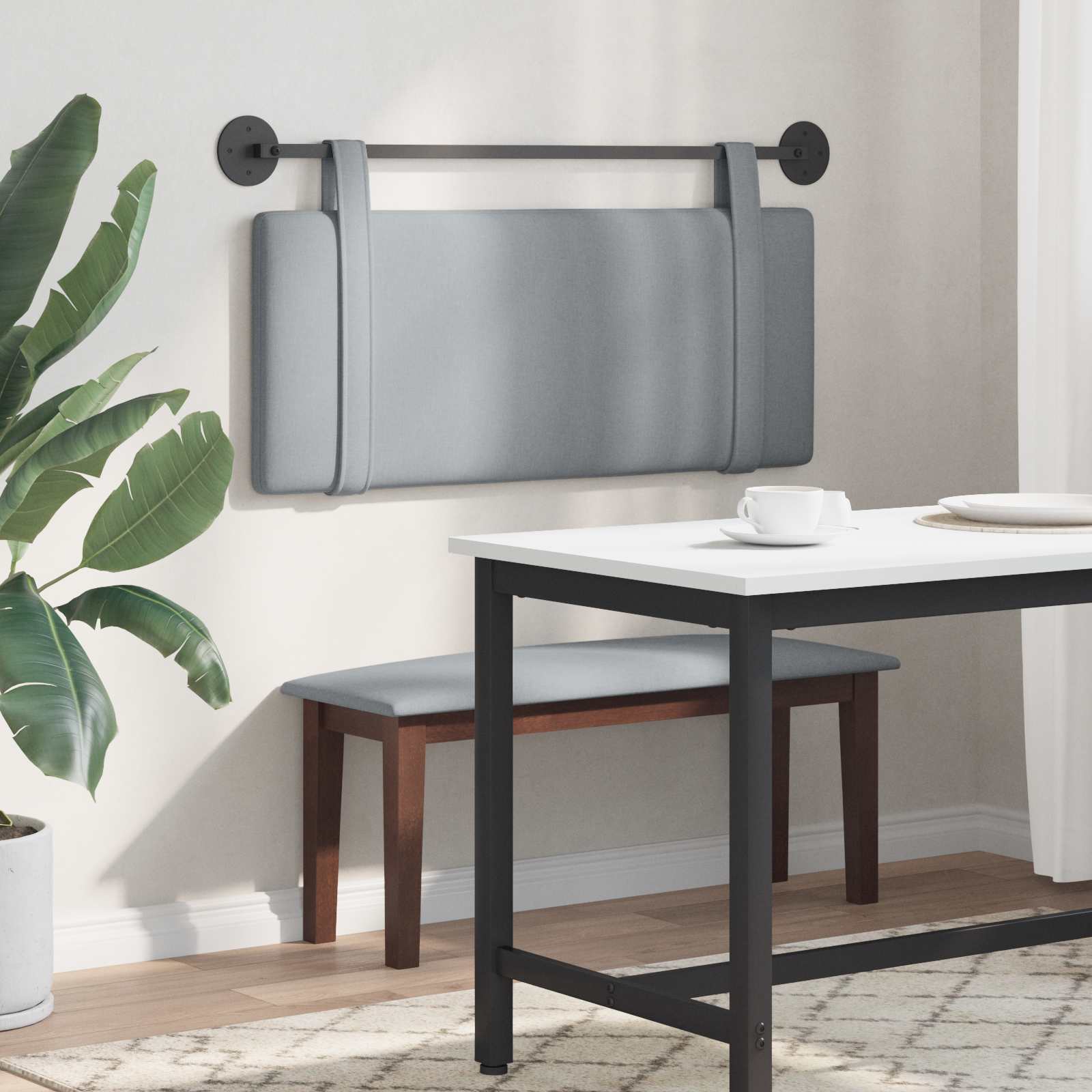 Hængende Hovedgavl Vægmonteret 110 X 55 X 5 Cm Stof - Billede 4