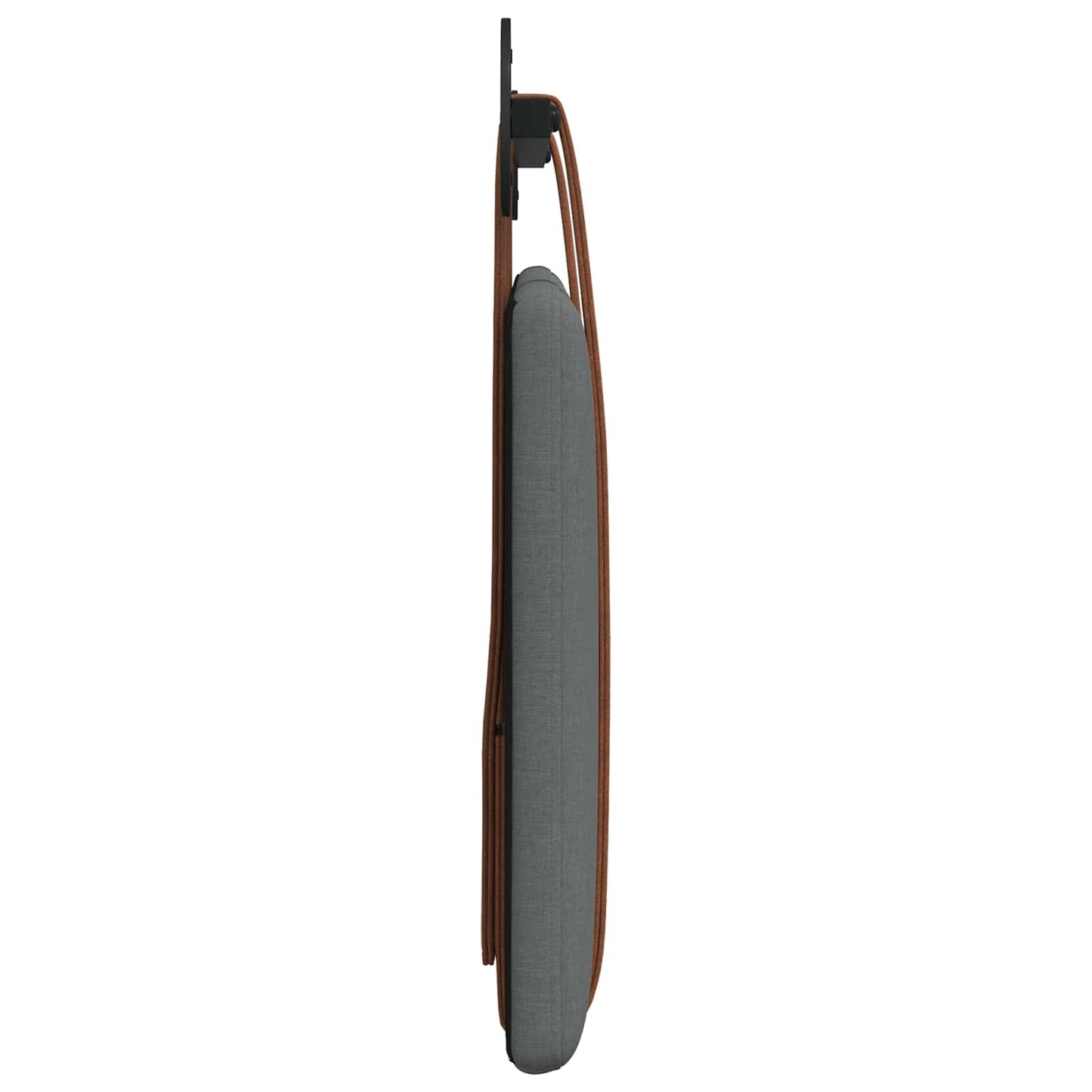 Hængende Hovedgavl Ensfarvet Mørkegrå 110 X 55 X 5 Cm Antik Pu - Billede 6