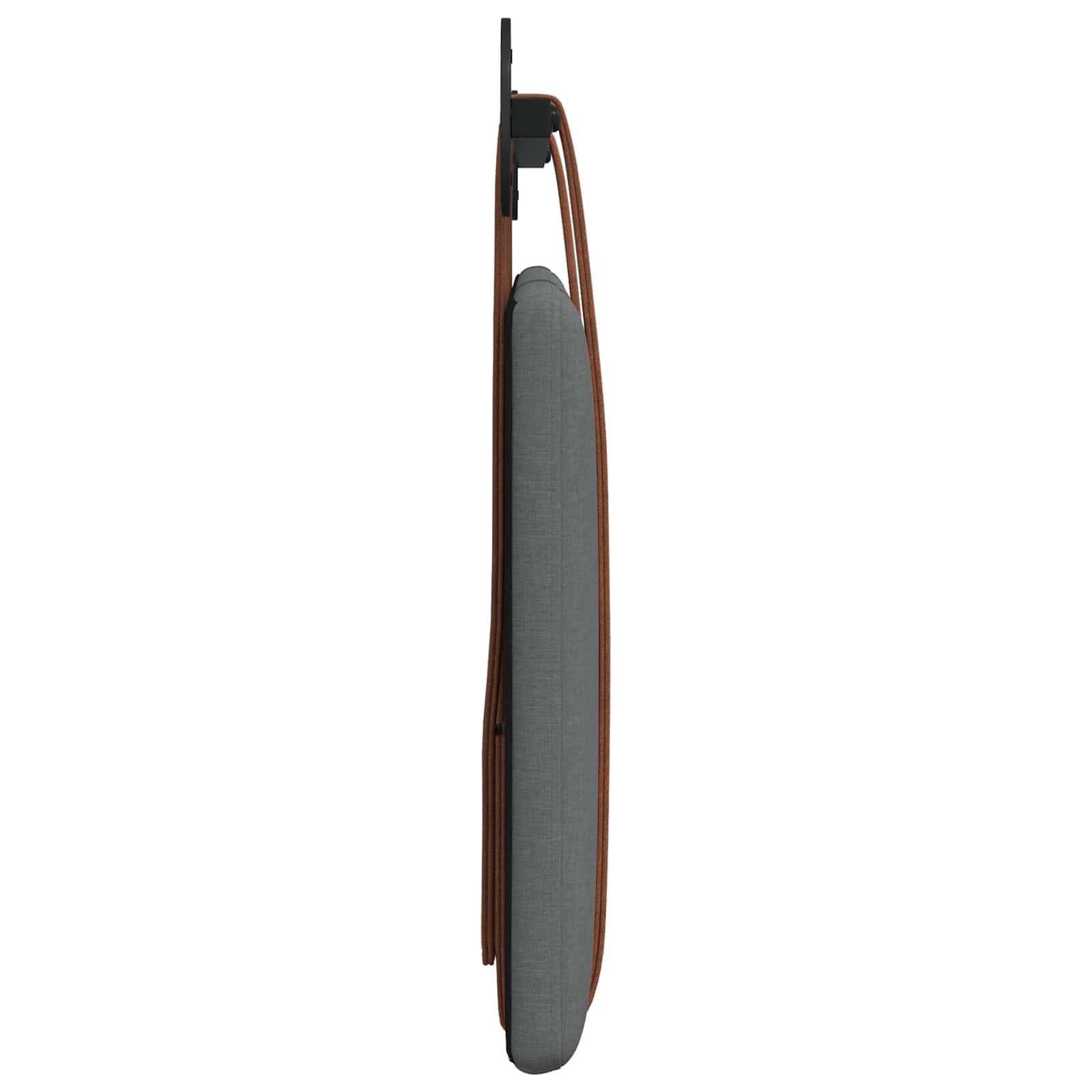 Hængende Hovedgavl Ensfarvet Mørkegrå 110 X 55 X 5 Cm Antik Pu - Billede 6