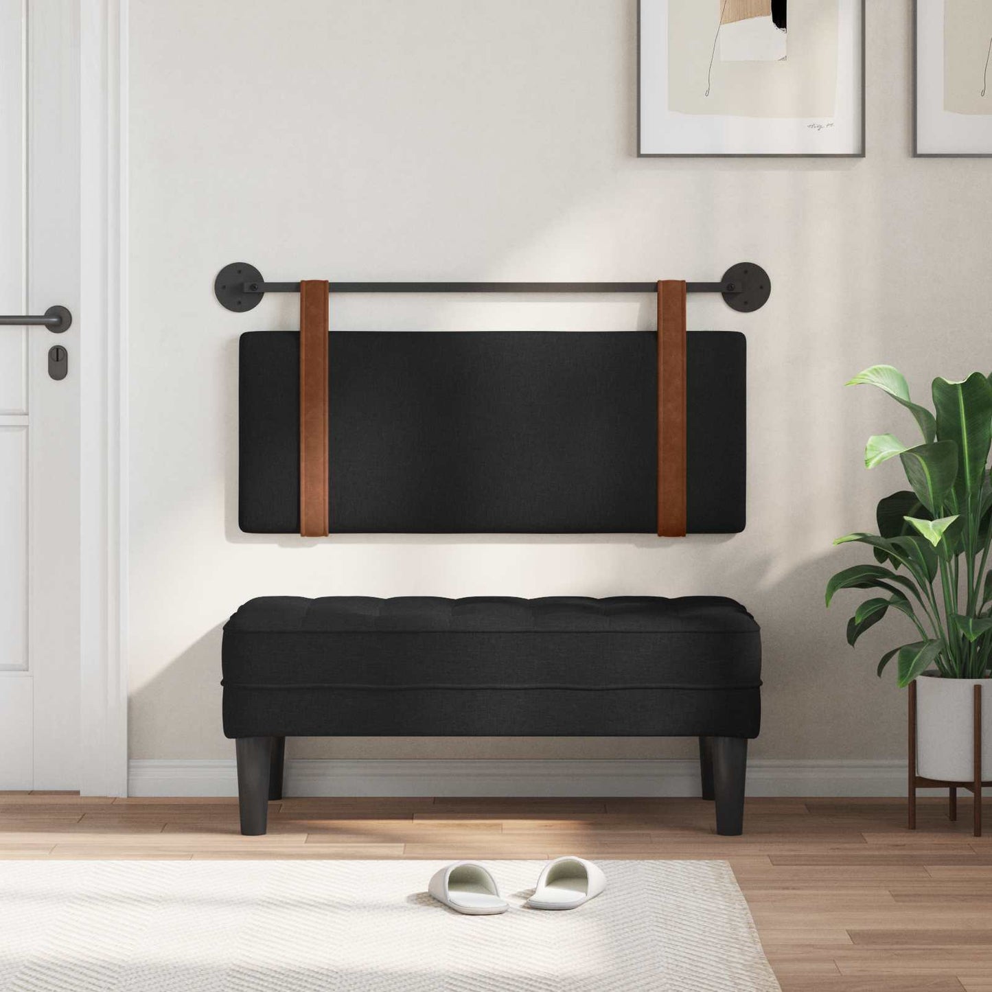 Hængende Hovedgavl Vægmonteret 110 X 55 X 5 Cm Antik Pu - Billede 3