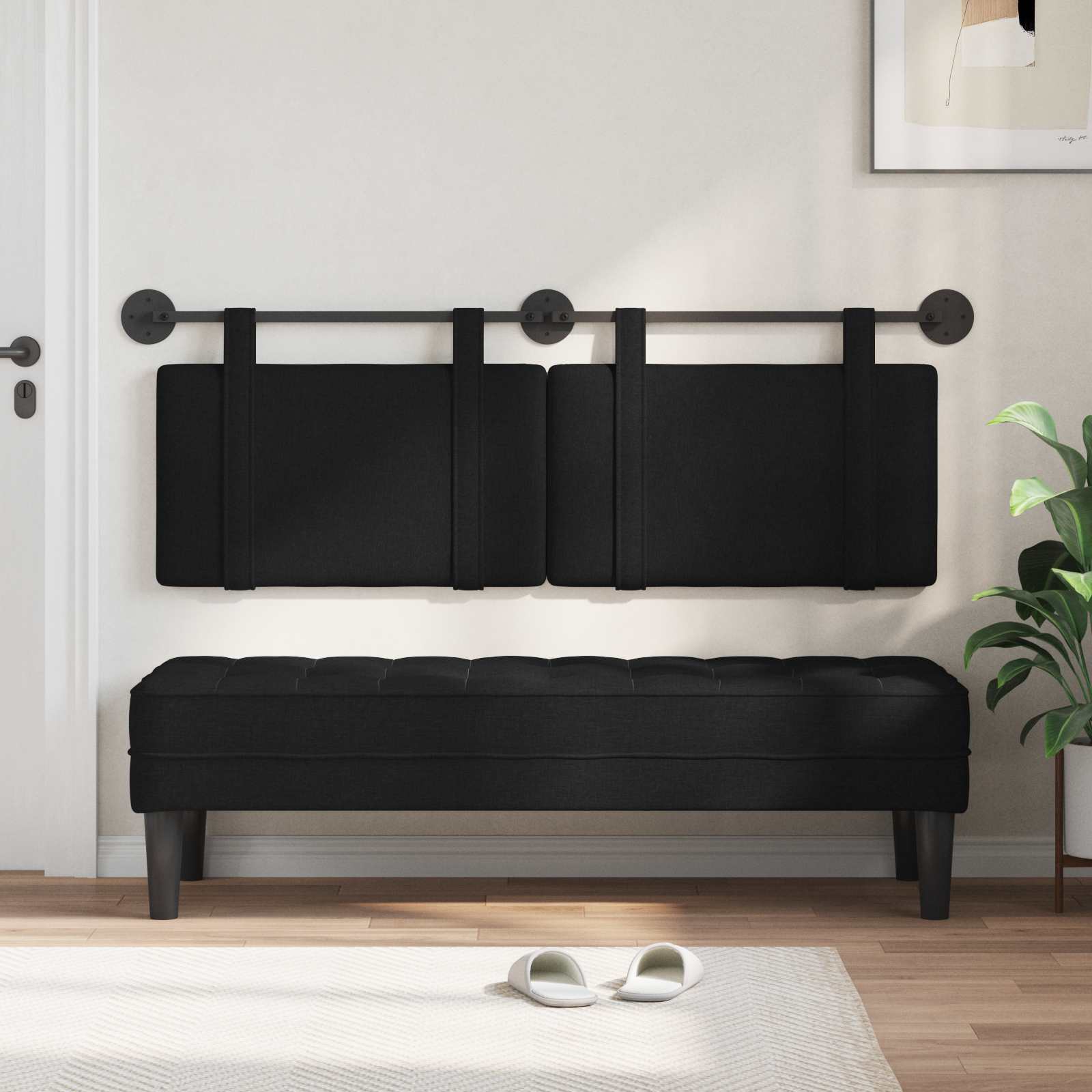 Hængende Hovedgavl Vægmonteret 130 X 55 X 5 Cm Stof - Billede 3