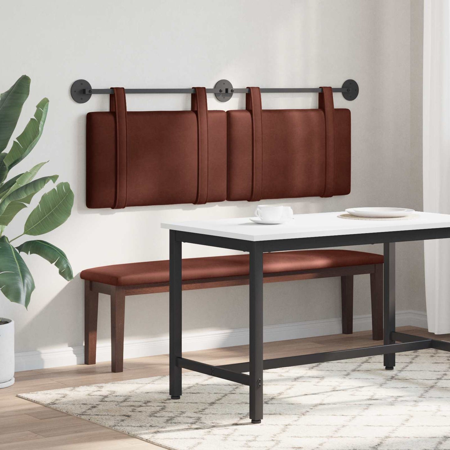 Hængende Hovedgavl Skinnende 130 X 55 X 5 Cm Antik Pu - Billede 4