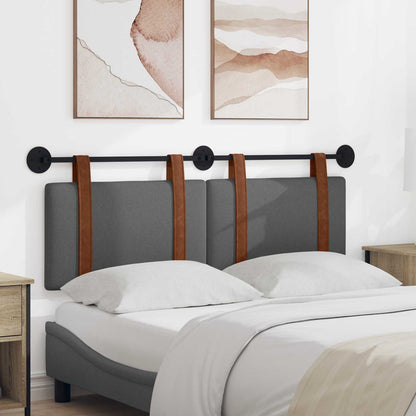 Hængende Hovedgavl Ensfarvet Mørkegrå 130 X 55 X 5 Cm Antik Pu - Hovedbillede