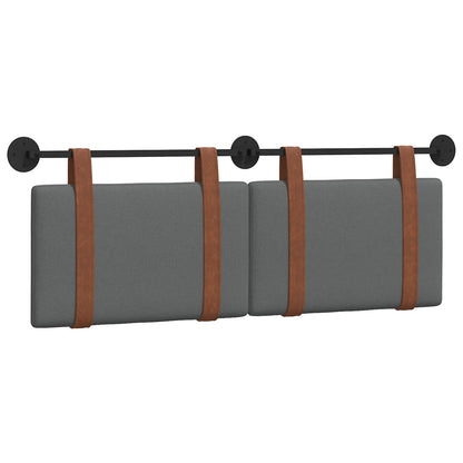 Hængende Hovedgavl Ensfarvet Mørkegrå 130 X 55 X 5 Cm Antik Pu - Billede 2