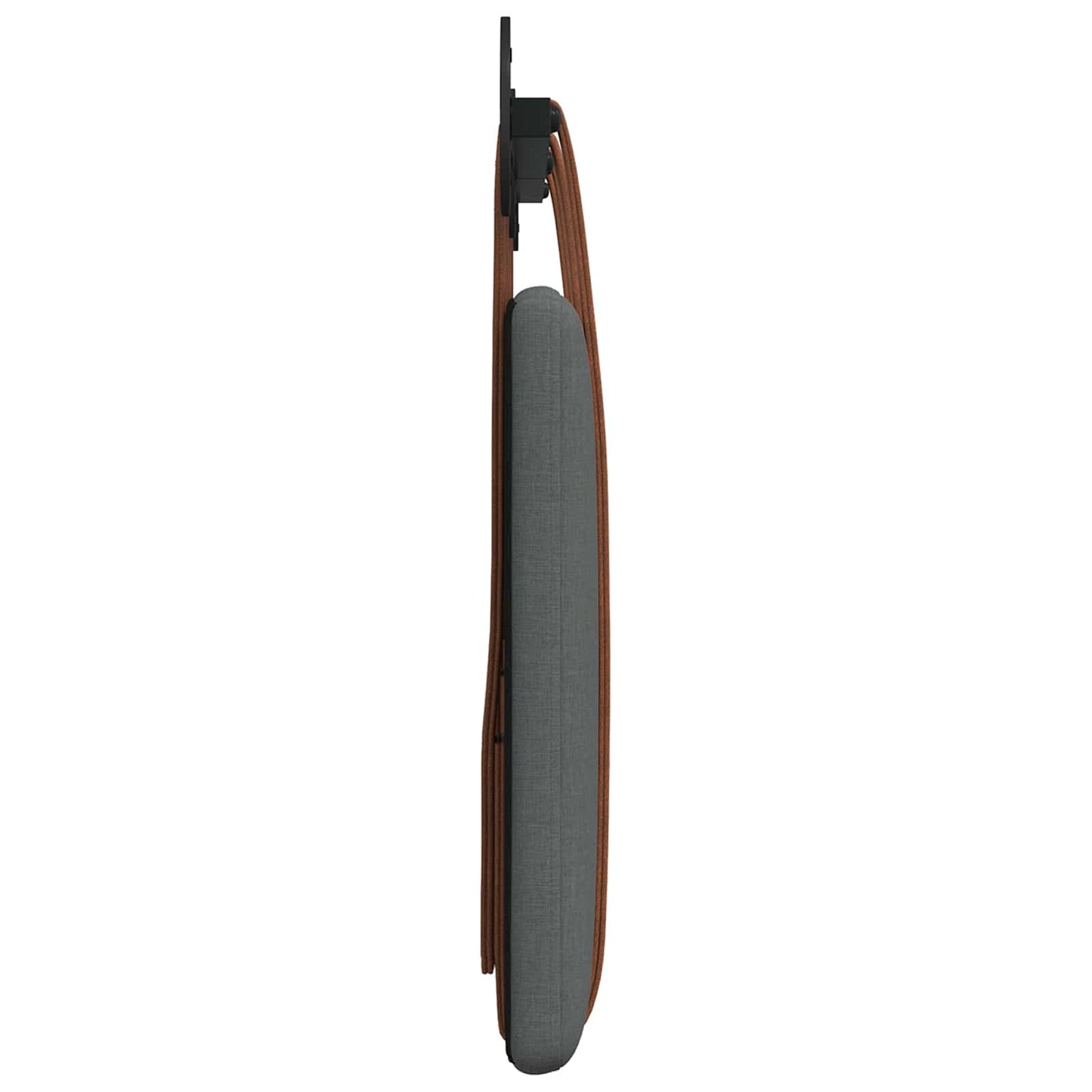 Hængende Hovedgavl Ensfarvet Mørkegrå 130 X 55 X 5 Cm Antik Pu - Billede 6