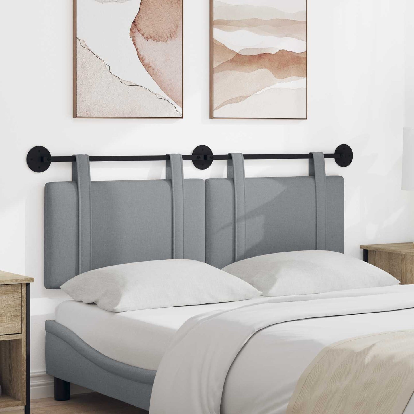 Hængende Hovedgavl Vægmonteret 150 X 55 X 5 Cm Stof - Hovedbillede