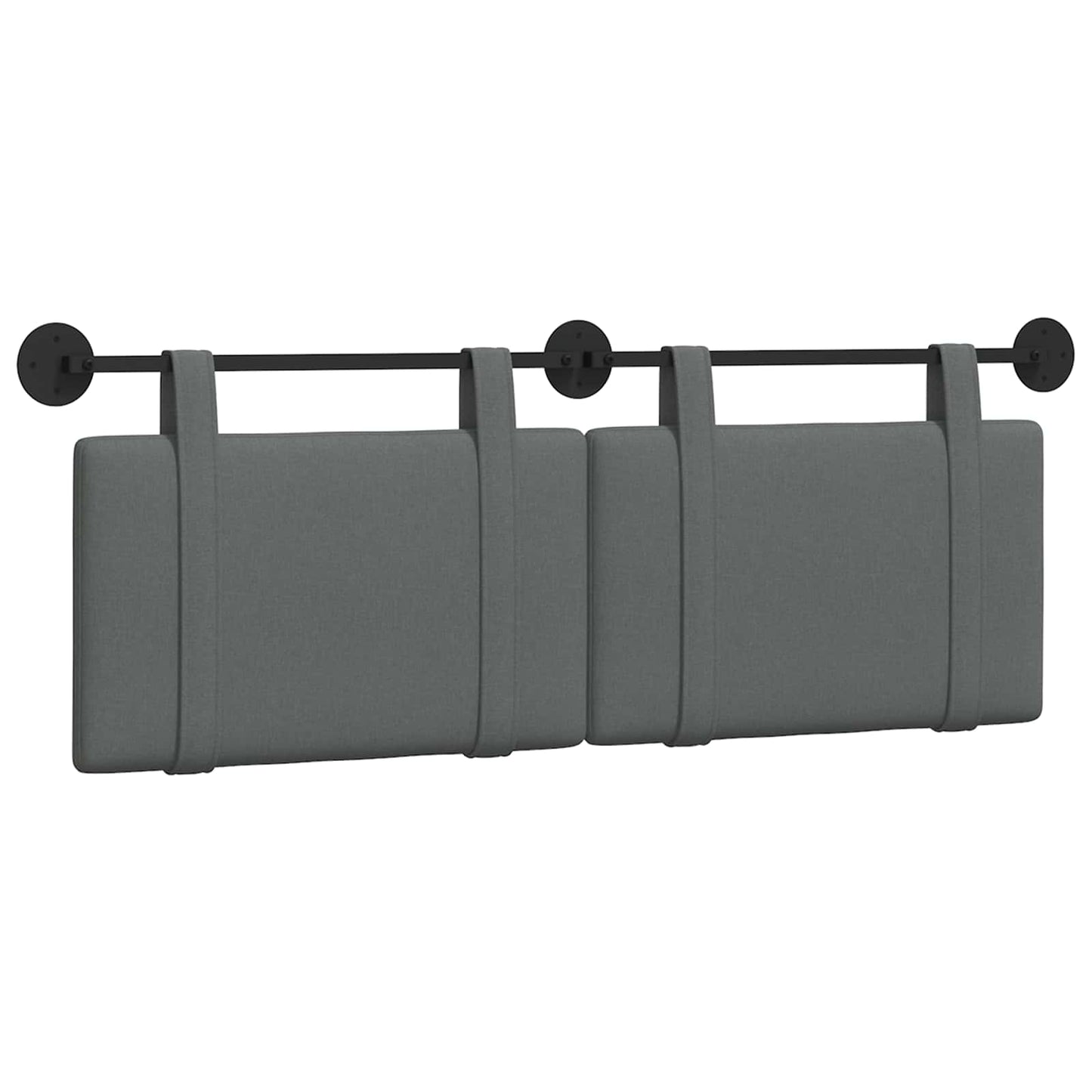 Hængende Hovedgavl Vægmonteret Mørkegrå 150 X 55 X 5 Cm Stof - Billede 2