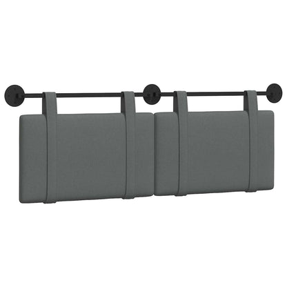 Hængende Hovedgavl Vægmonteret Mørkegrå 150 X 55 X 5 Cm Stof - Billede 2