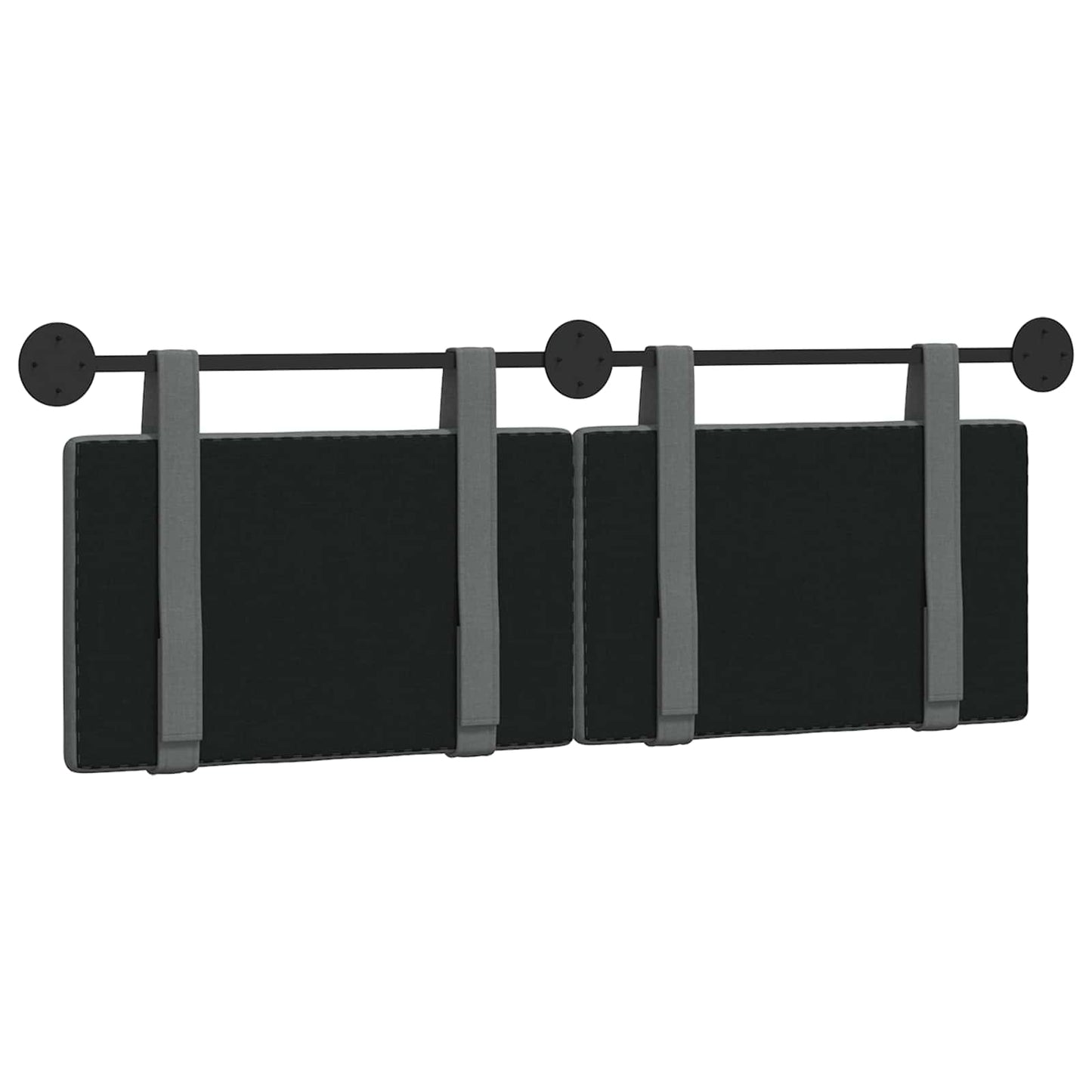 Hængende Hovedgavl Vægmonteret Mørkegrå 150 X 55 X 5 Cm Stof - Billede 7