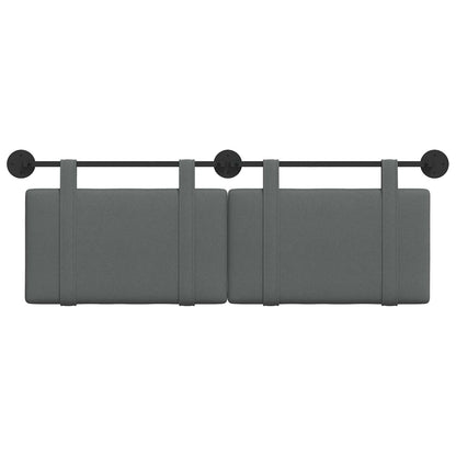 Hængende Hovedgavl Vægmonteret Mørkegrå 150 X 55 X 5 Cm Stof - Billede 5