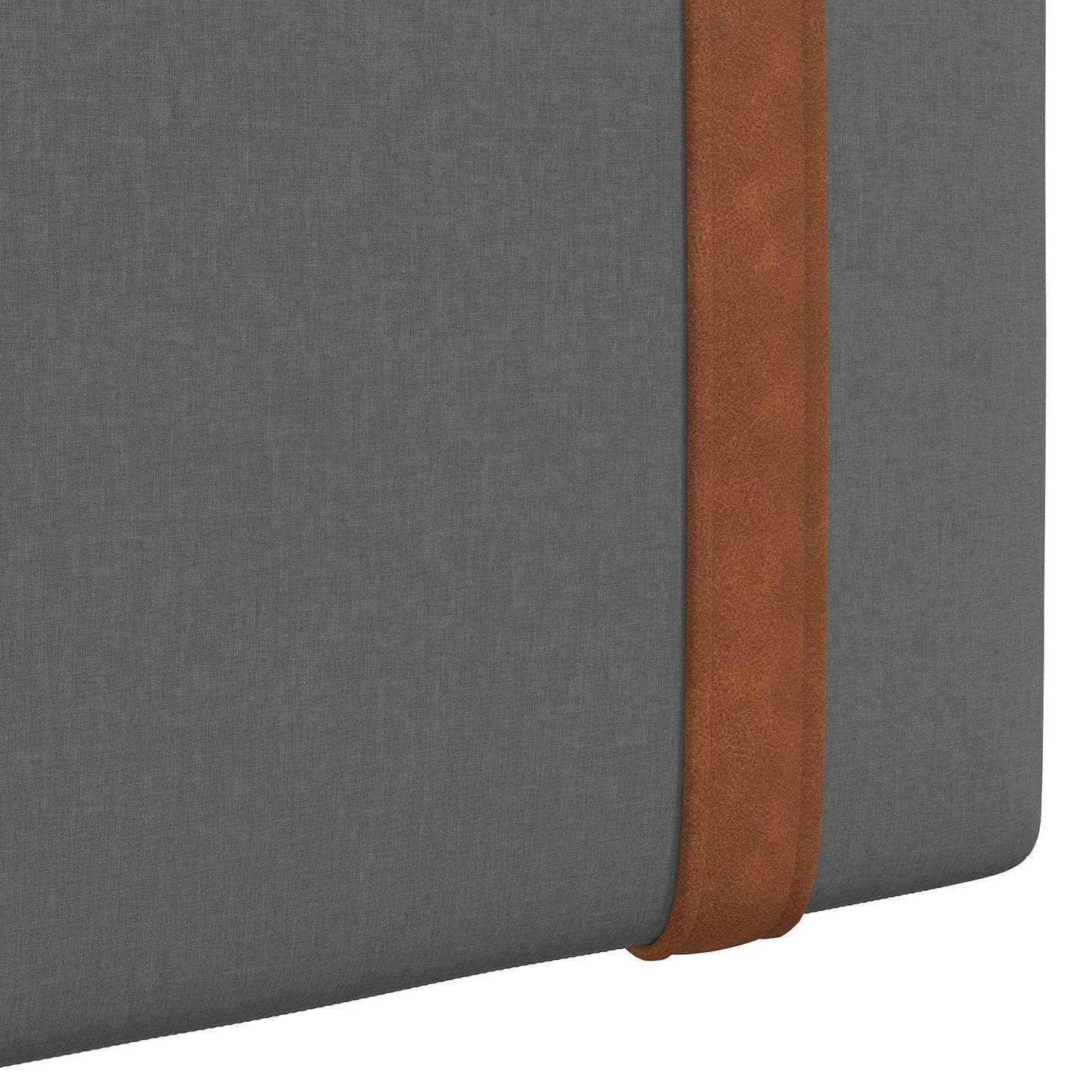 Hængende Hovedgavl Ensfarvet Mørkegrå 150 X 55 X 5 Cm Antik Pu - Billede 8