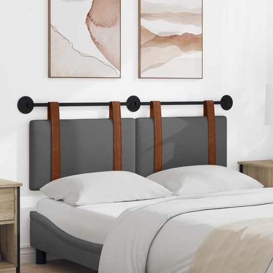 Hængende Hovedgavl Ensfarvet Mørkegrå 150 X 55 X 5 Cm Antik Pu - Hovedbillede