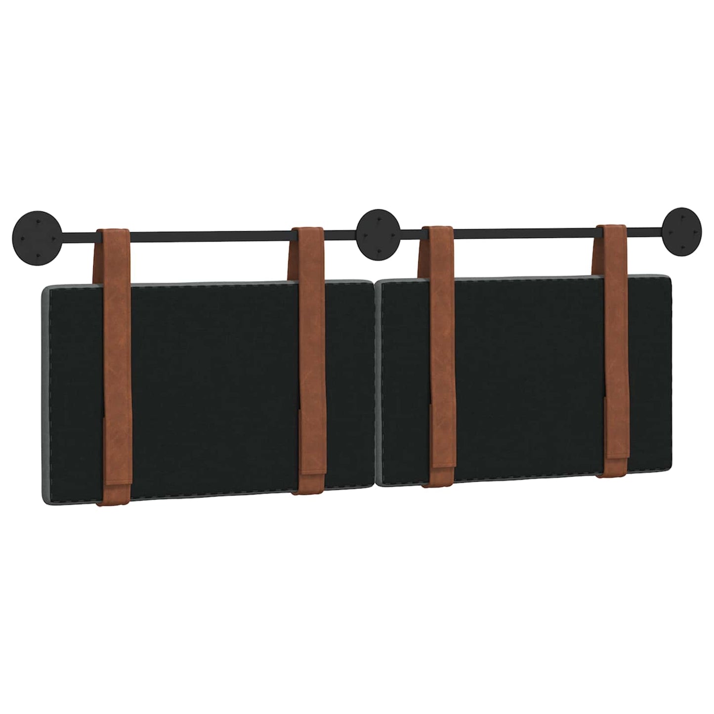 Hængende Hovedgavl Ensfarvet Mørkegrå 150 X 55 X 5 Cm Antik Pu - Billede 7