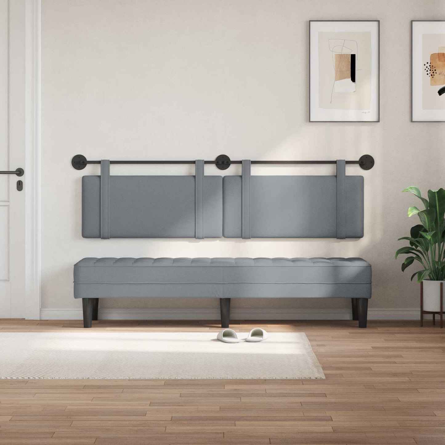 Hængende Hovedgavl Vægmonteret 170 X 55 X 5 Cm Stof - Billede 3