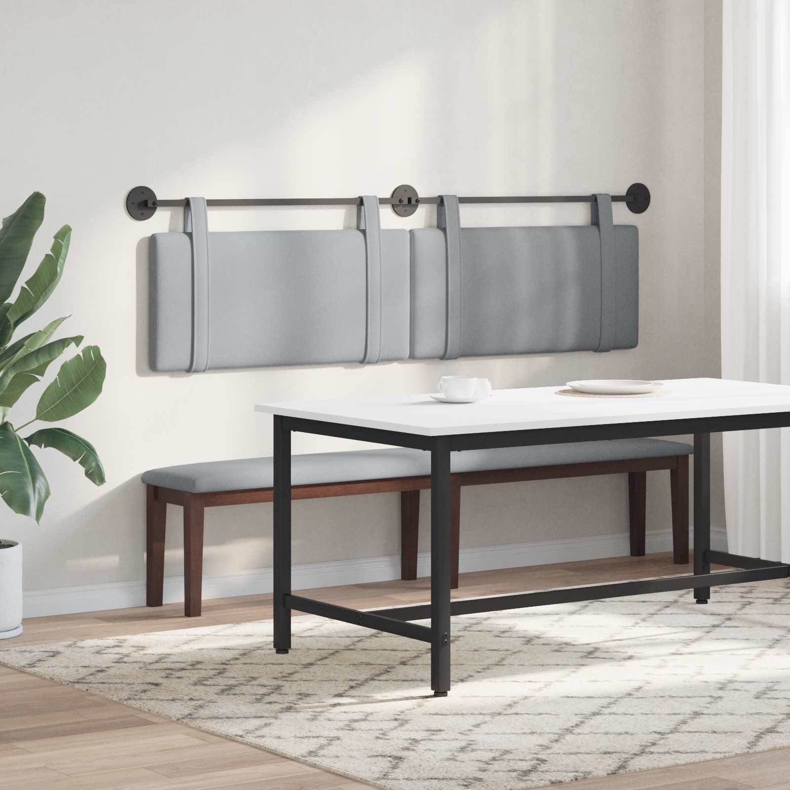 Hængende Hovedgavl Vægmonteret 170 X 55 X 5 Cm Stof - Billede 4