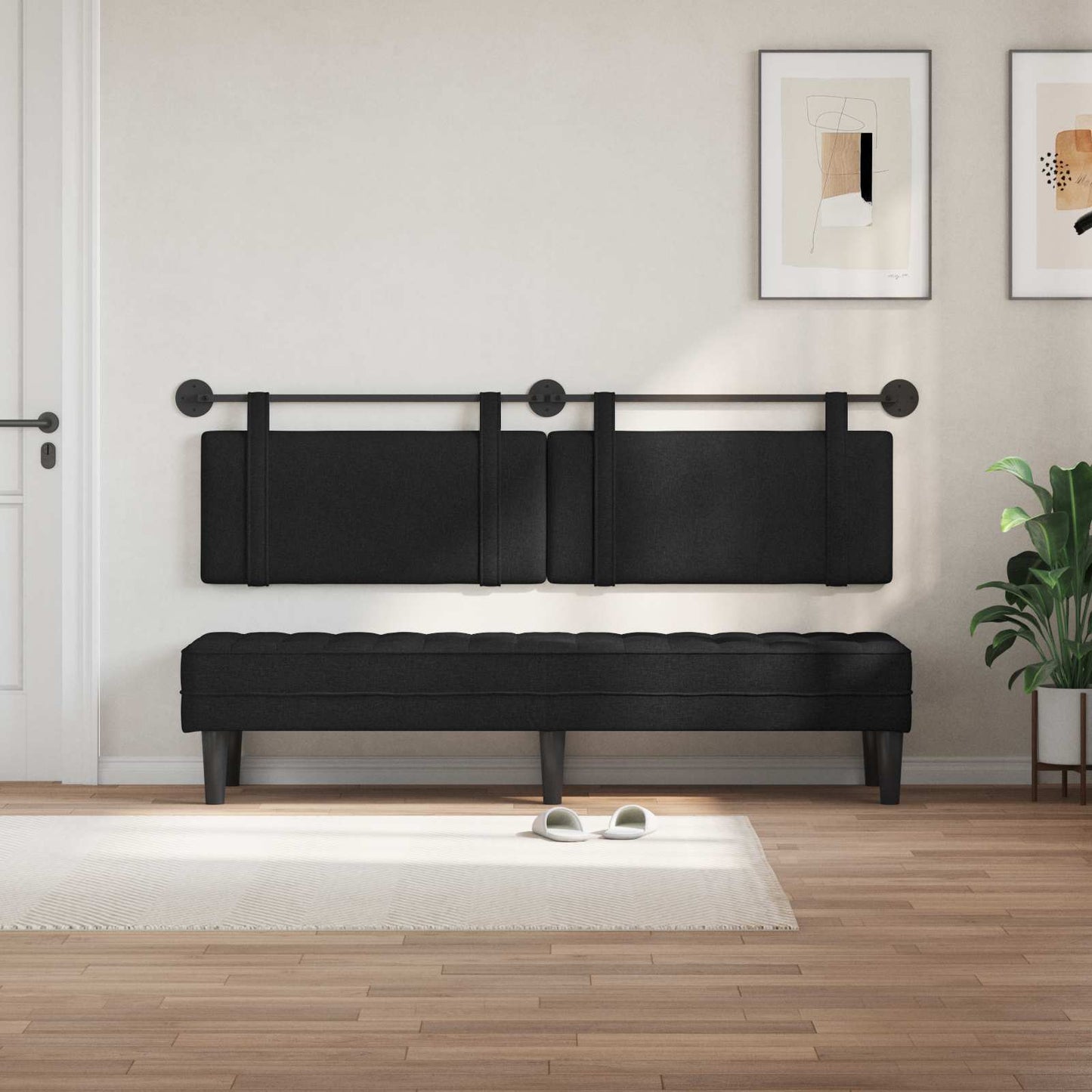 Hængende Hovedgavl Vægmonteret 170 X 55 X 5 Cm Stof - Billede 3