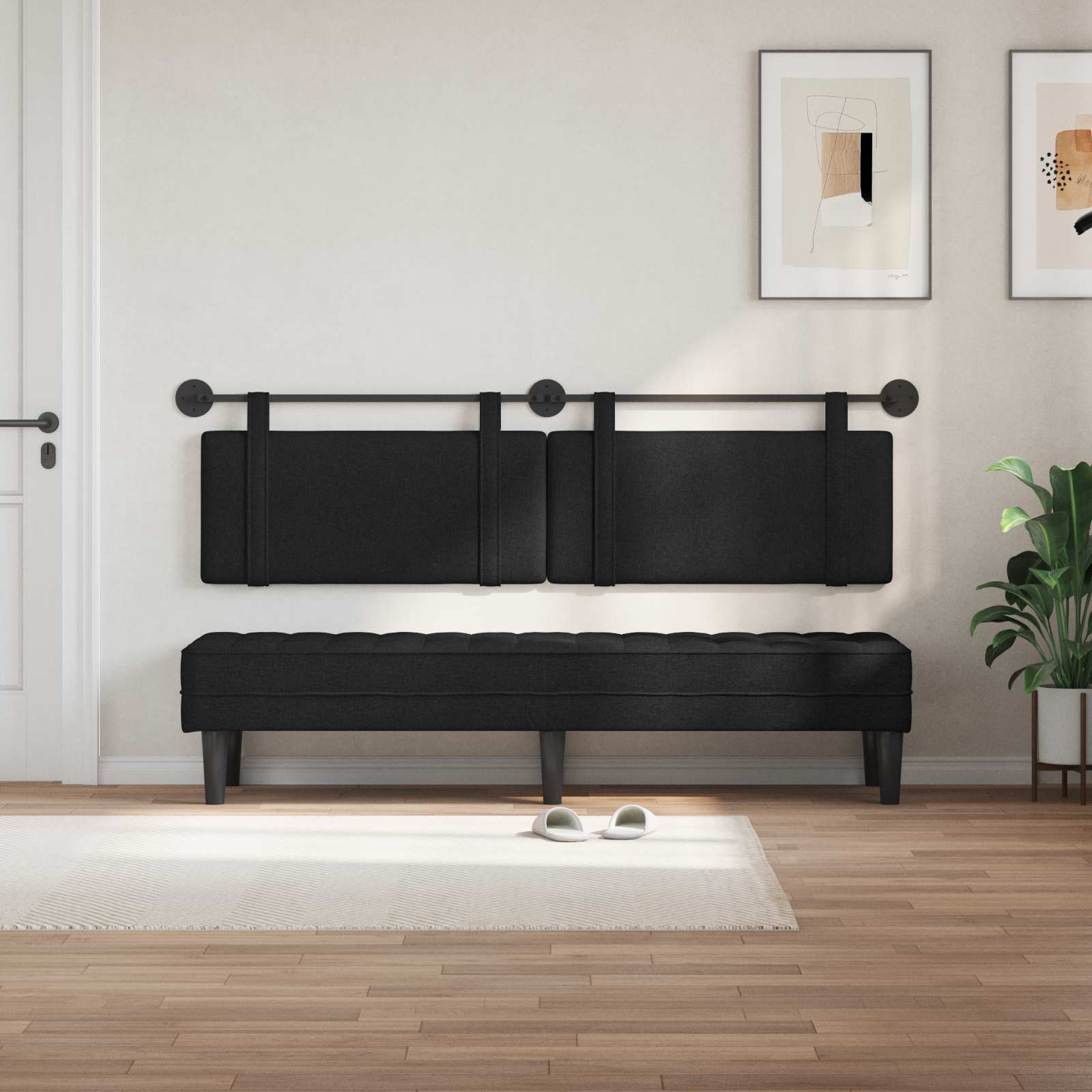 Hængende Hovedgavl Vægmonteret 170 X 55 X 5 Cm Stof - Billede 3