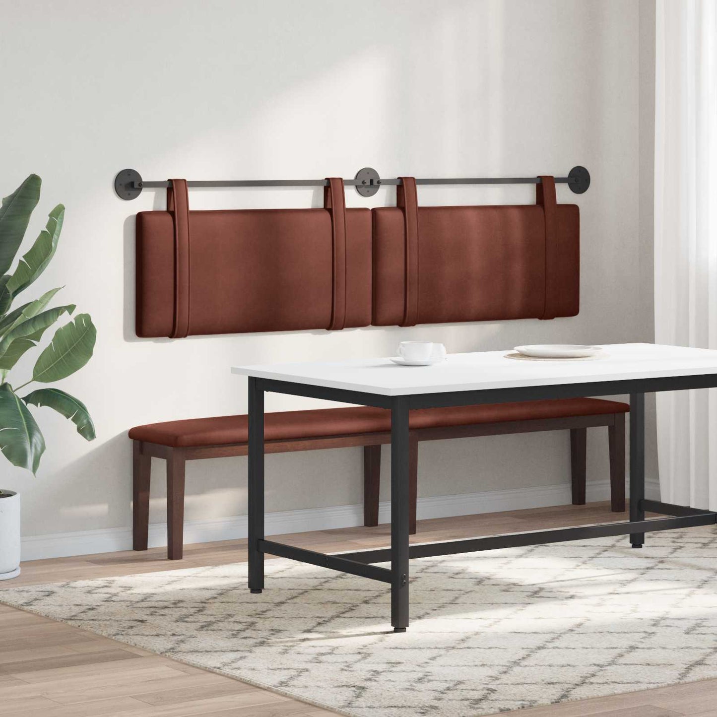 Hængende Hovedgavl Skinnende 170 X 55 X 5 Cm Antik Pu - Billede 4