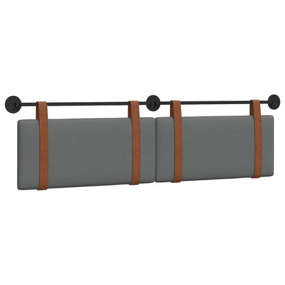 Hængende Hovedgavl Ensfarvet Mørkegrå 170 X 55 X 5 Cm Antik Pu - Billede 2