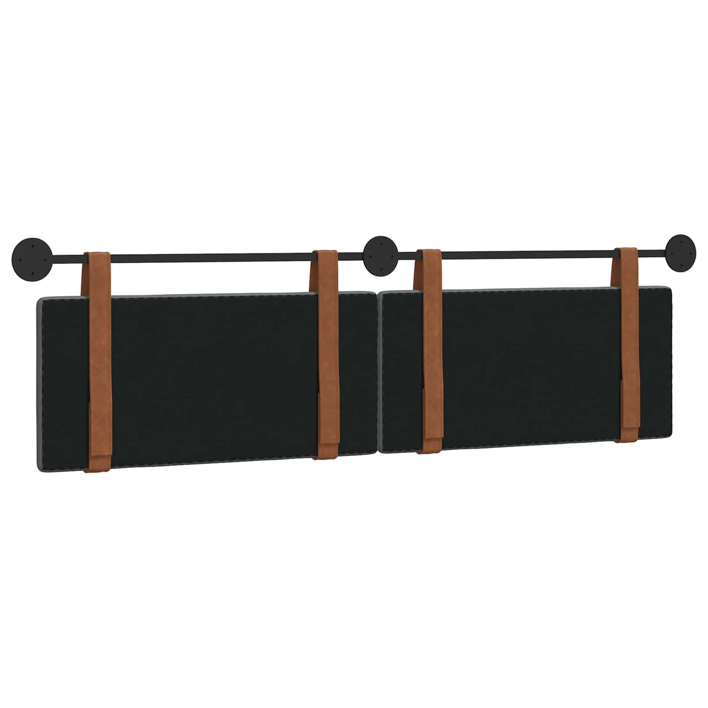 Hængende Hovedgavl Ensfarvet Mørkegrå 170 X 55 X 5 Cm Antik Pu - Billede 7