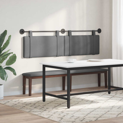Hængende Hovedgavl Vægmonteret Mørkegrå 190 X 55 X 5 Cm Stof - Billede 4