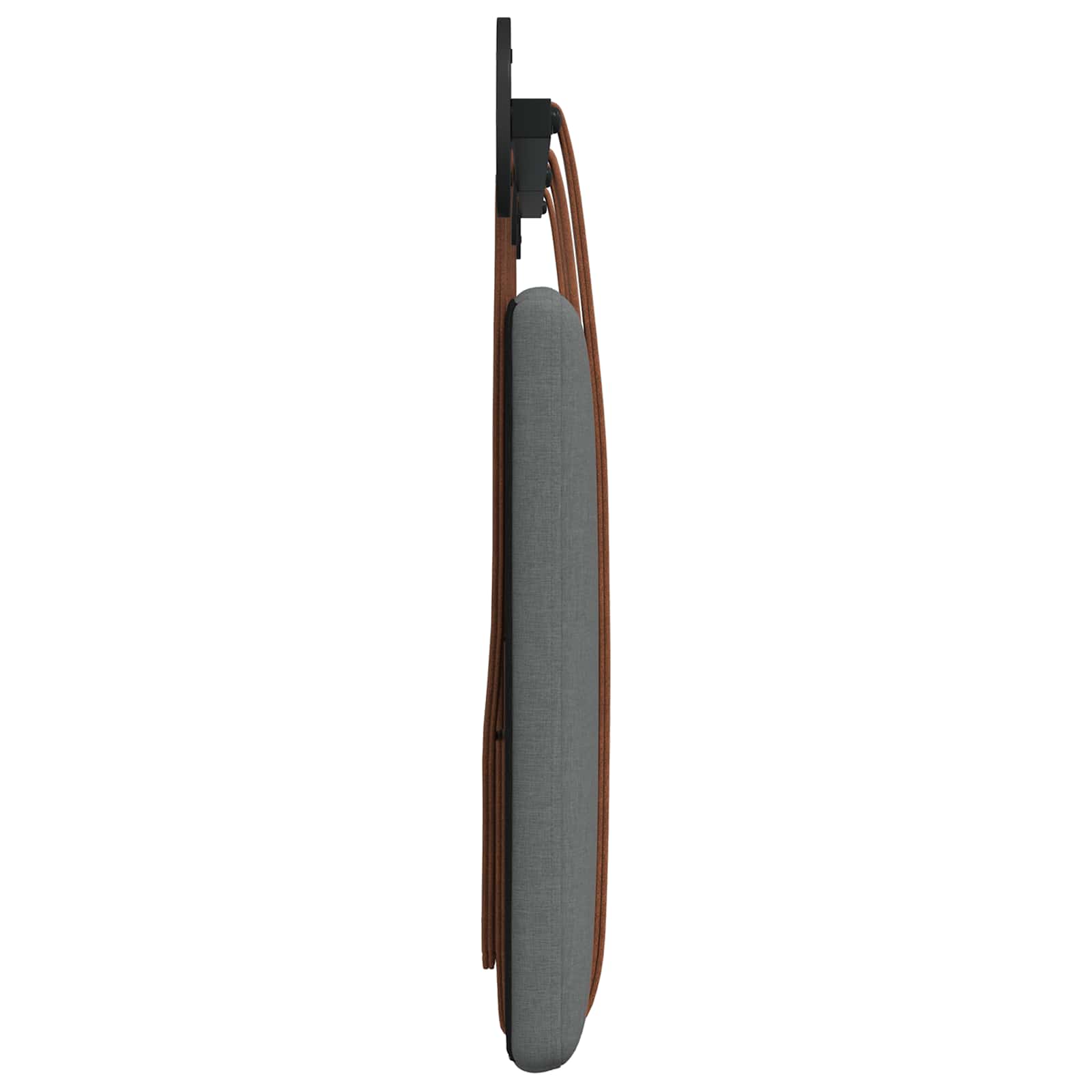 Hængende Hovedgavl Ensfarvet Mørkegrå 190 X 55 X 5 Cm Antik Pu - Billede 6