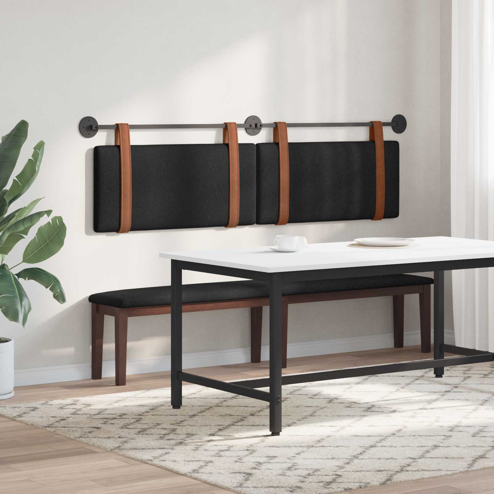 Hængende Hovedgavl Vægmonteret 190 X 55 X 5 Cm Antik Pu - Billede 4