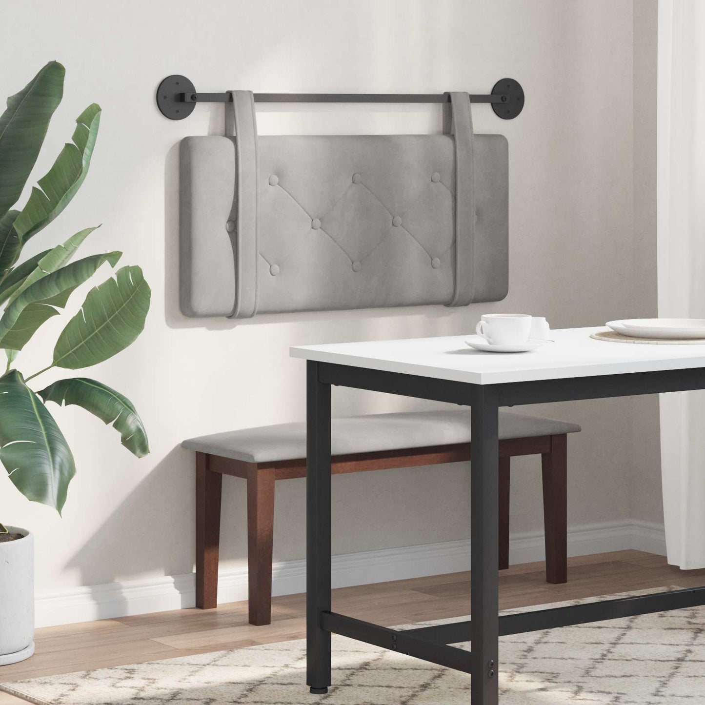 Hængende Hovedgavl Vægmonteret 90 X 55 X 5 Cm Fløjl - Billede 4