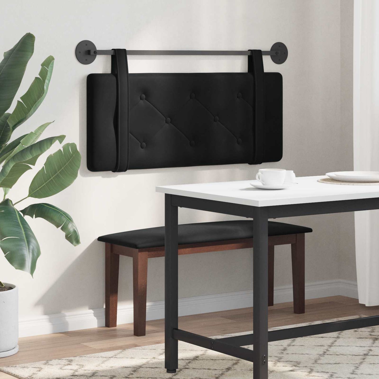 Hængende Hovedgavl Vægmonteret 110 X 55 X 5 Cm Fløjl - Billede 4