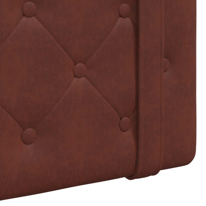 Hængende Hovedgavl Skinnende Brun 150 X 55 X 5 Cm Antik Pu - Billede 8