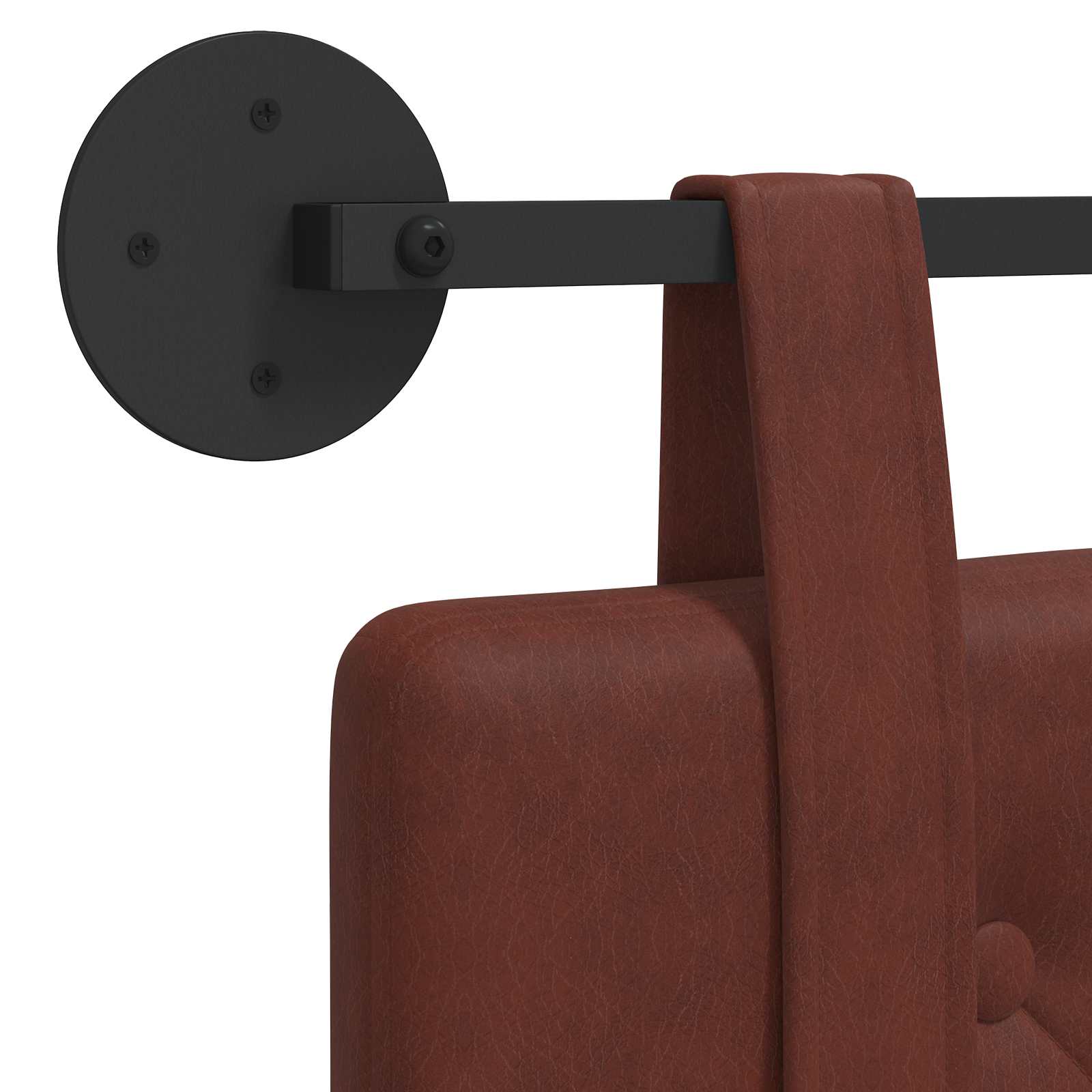 Hængende Hovedgavl Skinnende Brun 150 X 55 X 5 Cm Antik Pu - Billede 9