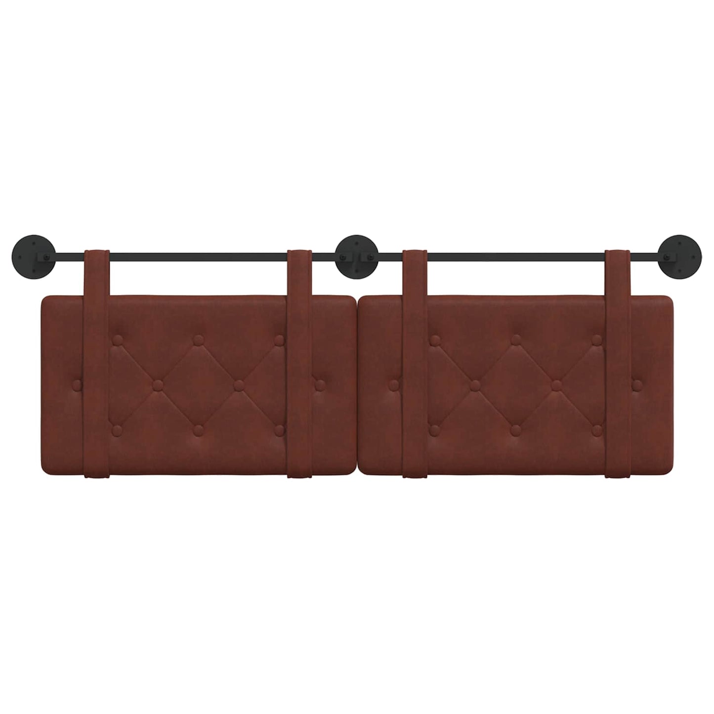 Hængende Hovedgavl Skinnende Brun 150 X 55 X 5 Cm Antik Pu - Billede 5