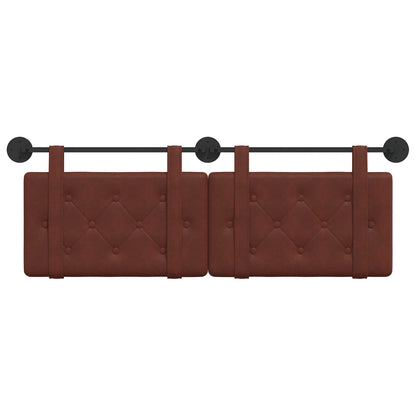 Hængende Hovedgavl Skinnende Brun 150 X 55 X 5 Cm Antik Pu - Billede 5
