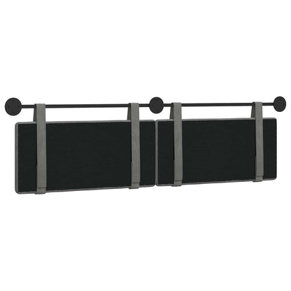 Hængende Hovedgavl Vægmonteret Mørkegrå 170 X 55 X 5 Cm Fløjl - Billede 7