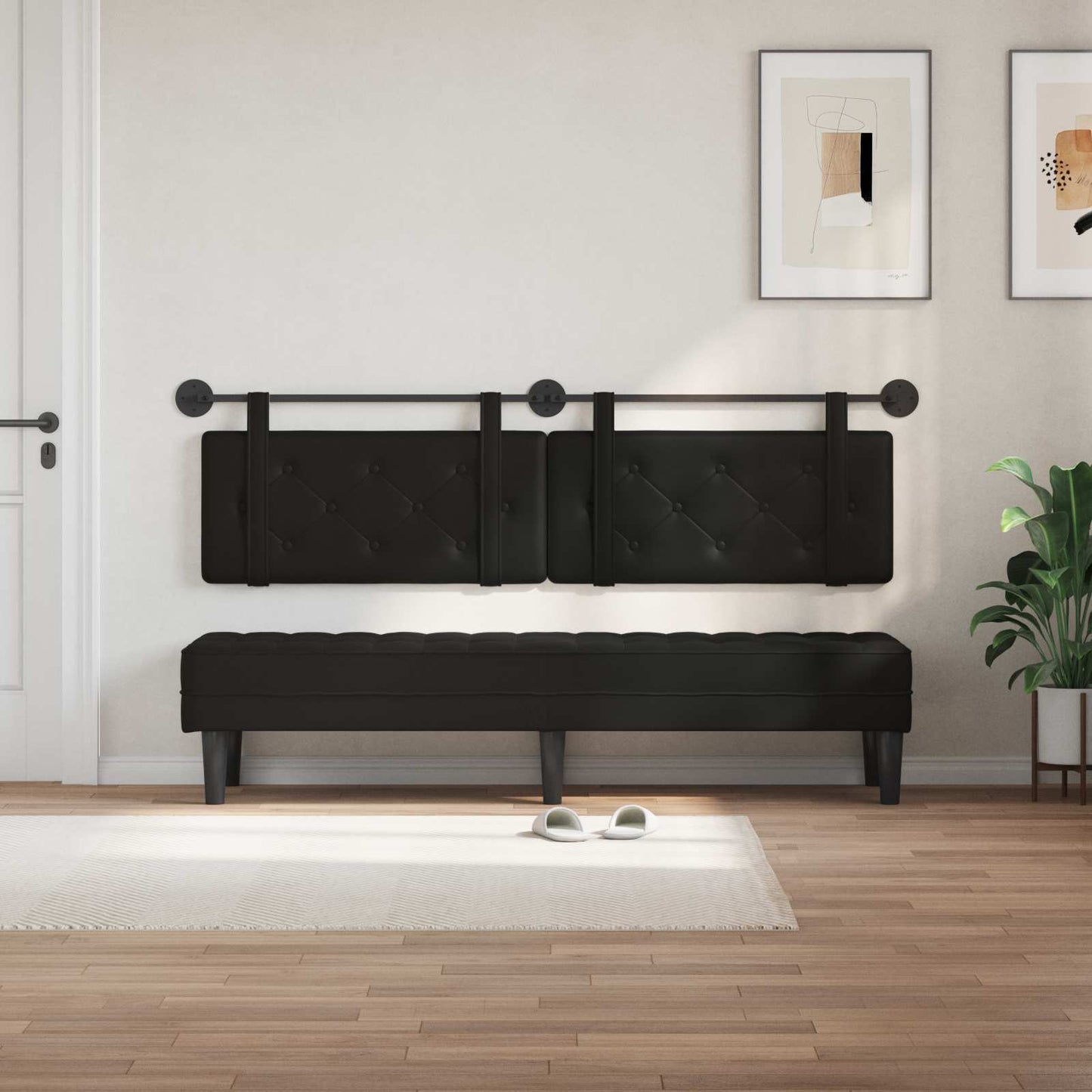 Hængende Hovedgavl Vægmonteret 170 X 55 X 5 Cm Faux Læder - Billede 3