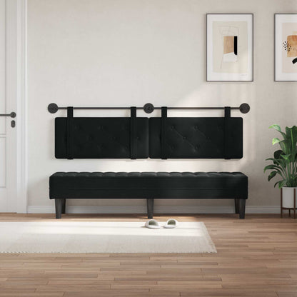 Hængende Hovedgavl Vægmonteret 190 X 55 X 5 Cm Fløjl - Billede 3