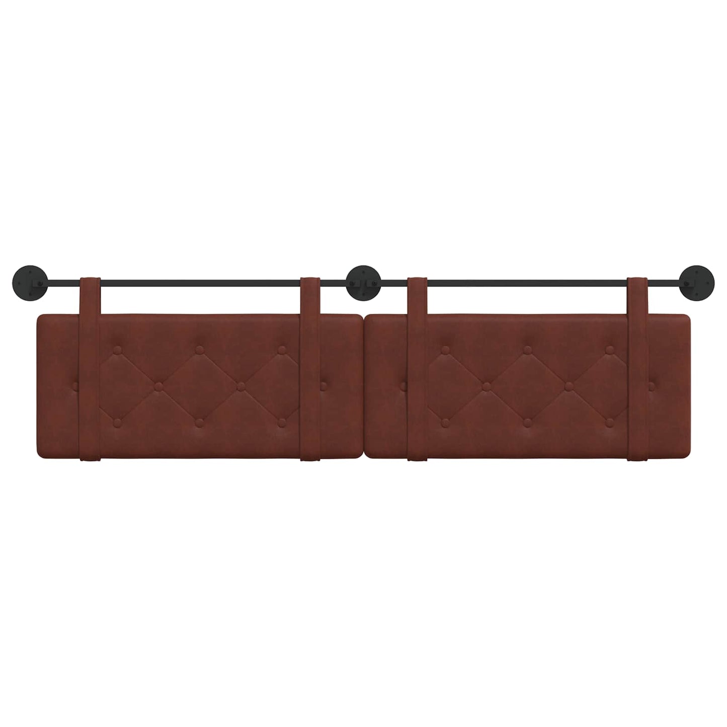 Hængende Hovedgavl Skinnende Brun 190 X 55 X 5 Cm Antik Pu - Billede 5